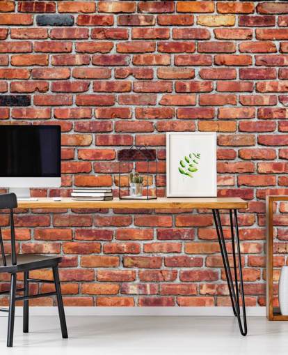 Rustic Red Brick Wallpaper