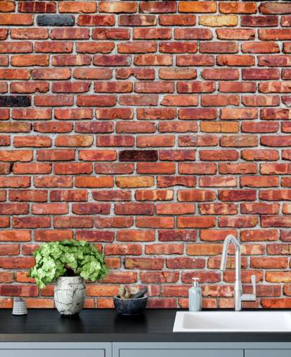 Rustic Red Brick Wallpaper