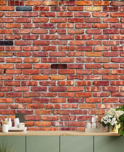 Rustic Red Brick Wallpaper