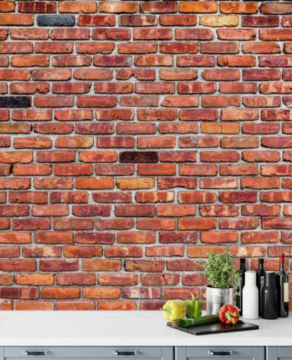 Rustic Red Brick Wallpaper