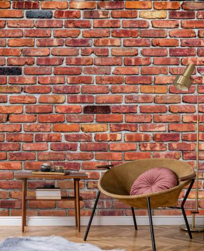 Rustic Red Brick Wallpaper