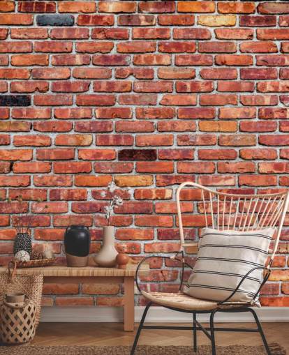 Rustic Red Brick Wallpaper