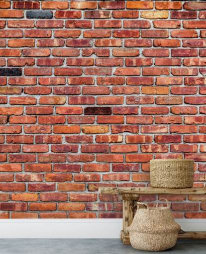 Rustic Red Brick Wallpaper