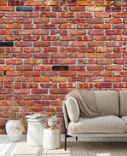 Rustic Red Brick Wallpaper