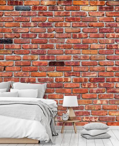 Rustic Red Brick Wallpaper
