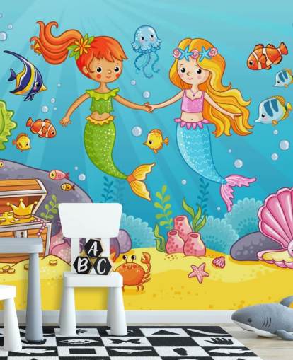 mermaid best friends under the sea