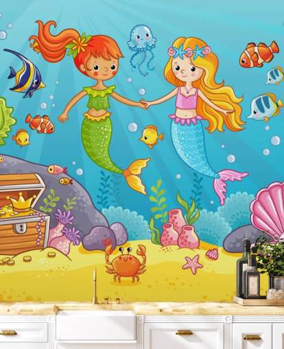 mermaid best friends under the sea