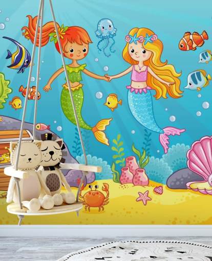 mermaid best friends under the sea