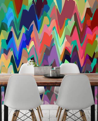 mural zigzag arcoíris mural zigzag arcoíris