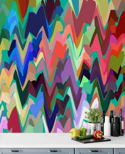 Murale Rainbow Zigzag Murale Rainbow Zigzag