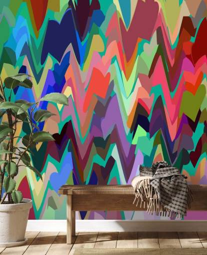 Murale Rainbow Zigzag Murale Rainbow Zigzag
