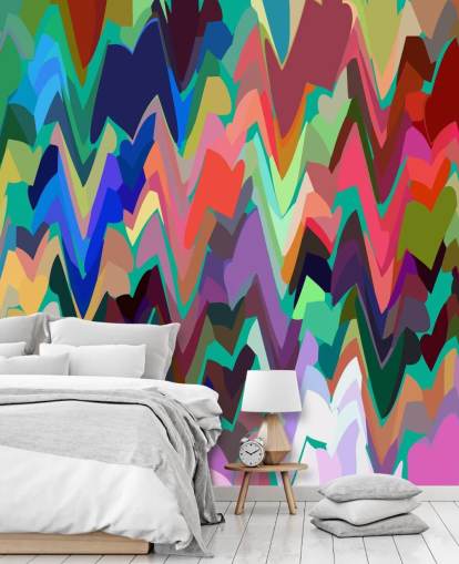 Regenbogen-Zickzack-Wandbild Regenbogen-Zickzack-Wandbild