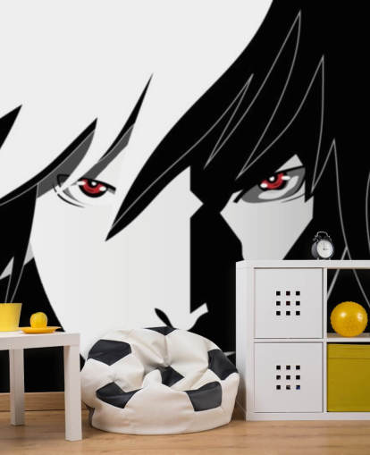 einfarbig Anime-Mann-Gesicht Tapete