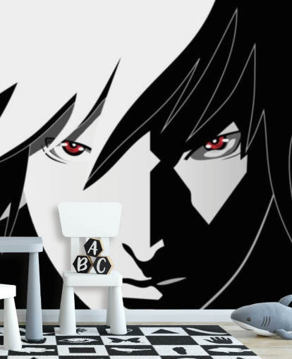 einfarbig Anime-Mann-Gesicht Tapete