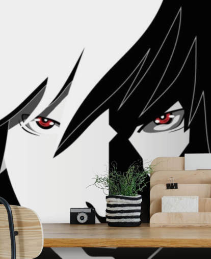 fond d'écran monochrome anime homme