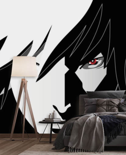 einfarbig Anime-Mann-Gesicht Tapete