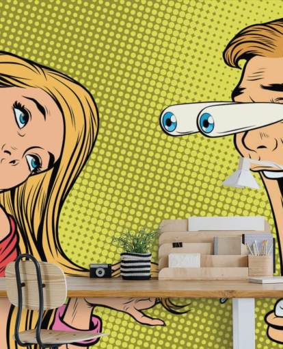 homem babando na mulher oop art wallpaper homem babando na mulher oop art wallpaper