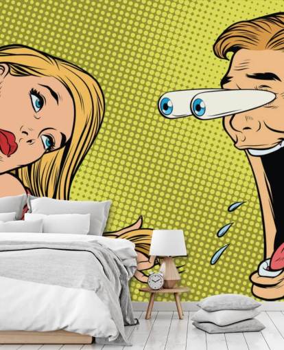 hombre babeando a mujer oop art fondo de pantalla hombre babeando a mujer oop art fondo de pantalla