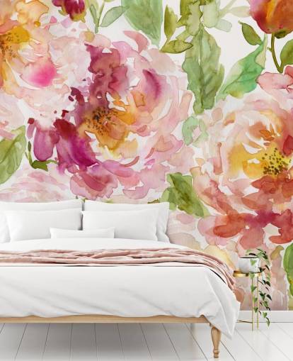 Fet og vakker Floral Bakgrunn Mural Fet og vakker Floral Bakgrunn Mural