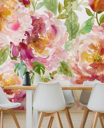 Papel de parede floral arrojado e bonito