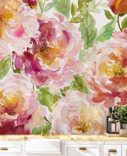 Papier peint floral audacieux et magnifique