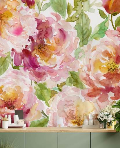 Papier peint floral audacieux et magnifique