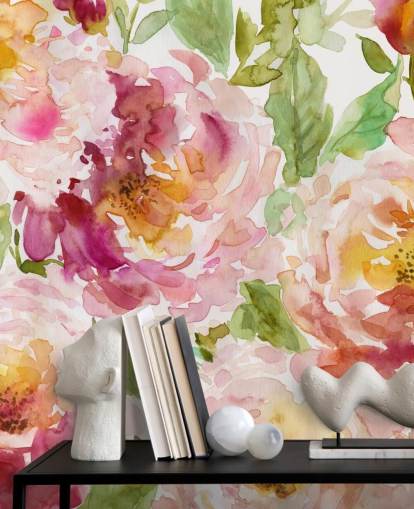 Papel pintado floral atrevido y hermoso Papel pintado floral atrevido y hermoso