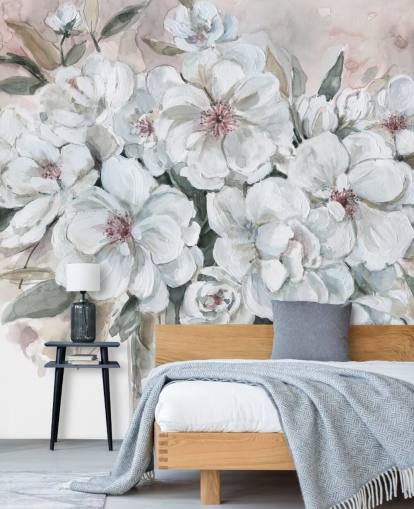 Blushing Bouquet Mural af Carol Robinson