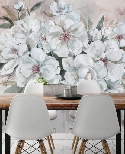 Blushing Bouquet Mural by Carol Robinson Blushing Bouquet Mural by Carol Robinson