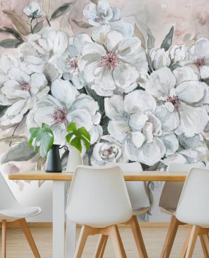 Blushing Bouquet Mural by Carol Robinson