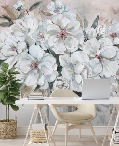 Blushing Bouquet Mural by Carol Robinson