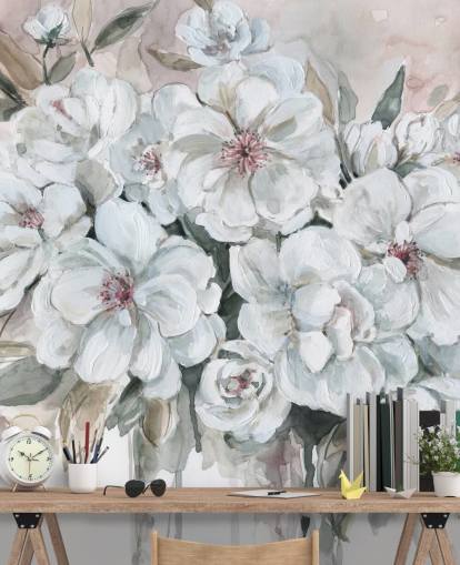 Blushing Bouquet Mural by Carol Robinson