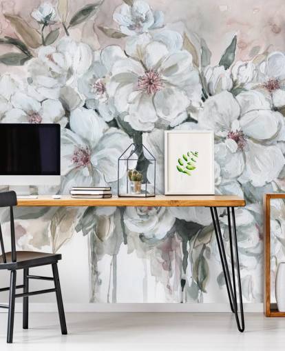 Blushing Bouquet Mural by Carol Robinson Blushing Bouquet Mural by Carol Robinson