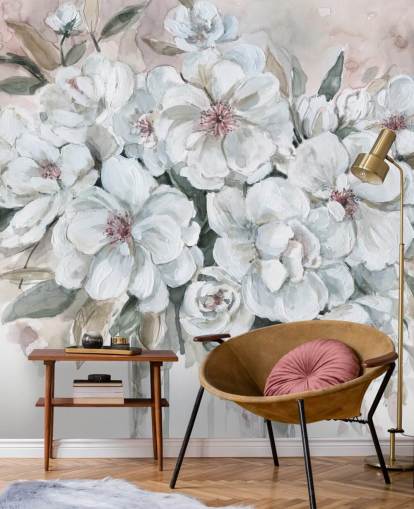 Blushing Bouquet Mural by Carol Robinson
