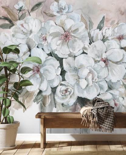 Blushing Bouquet Mural by Carol Robinson