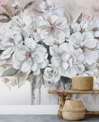 Blushing Bouquet Mural by Carol Robinson