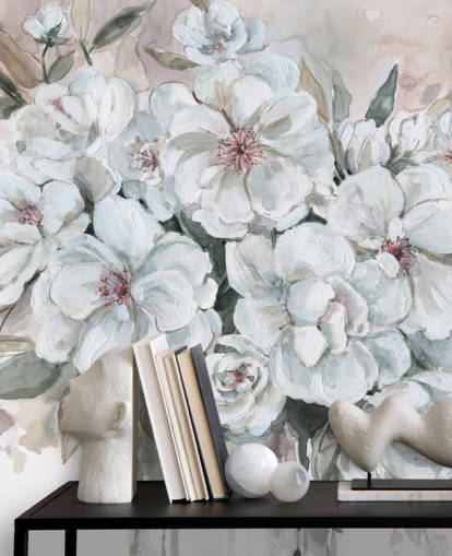 Blushing Bouquet Mural by Carol Robinson