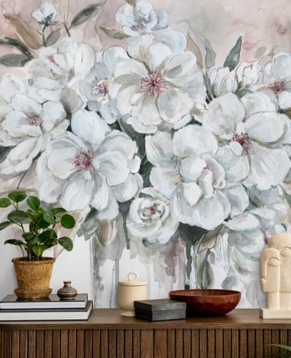 Blushing Bouquet Mural by Carol Robinson