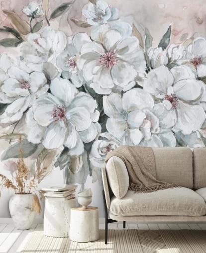 Blushing Bouquet Mural by Carol Robinson