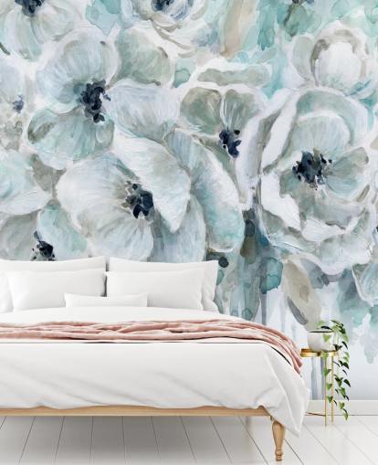 Teal Harmony 2 behang muurschildering van Carol Robinson Teal Harmony 2 behang muurschildering van Carol Robinson