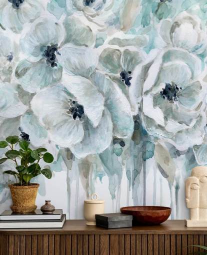 Papel de parede Teal Harmony 2 por Carol Robinson
