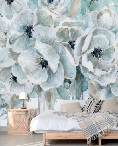Papel de parede Teal Harmony 2 por Carol Robinson Papel de parede Teal Harmony 2 por Carol Robinson