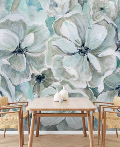 Papel pintado Armonía verde azulado de Carol Robinson