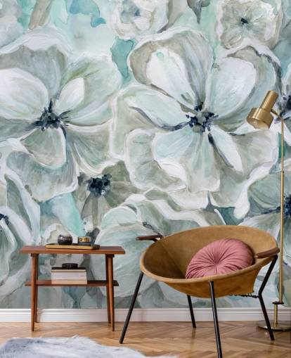 Papel pintado Armonía verde azulado de Carol Robinson