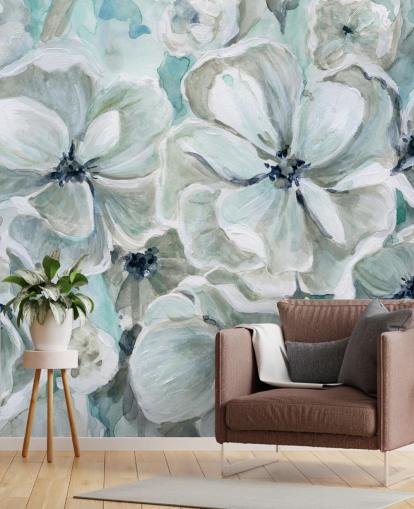 Papel pintado Armonía verde azulado de Carol Robinson