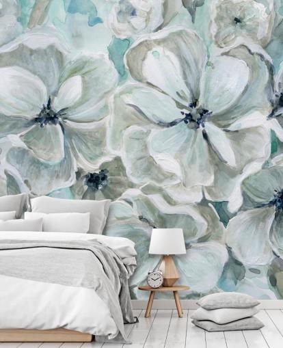 Teal Harmony Wallpaper Mural by Carol Robinson
