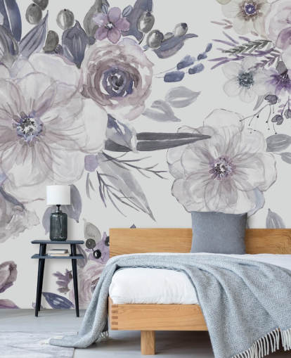 Purple Flowers Wallpaper by Carol Robinson