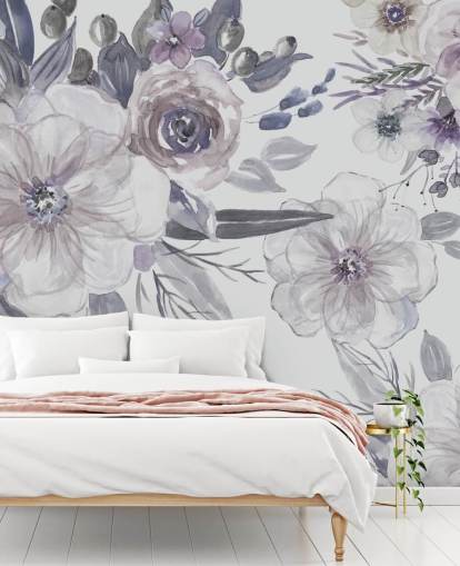 Purple Flowers Wallpaper by Carol Robinson