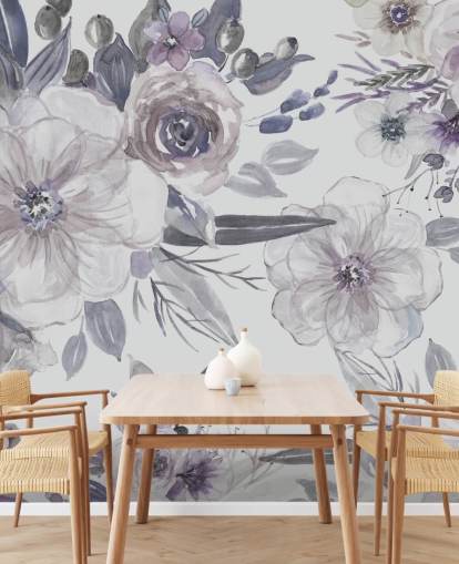 Purple Flowers Wallpaper by Carol Robinson