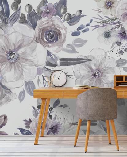 Purple Flowers Wallpaper by Carol Robinson